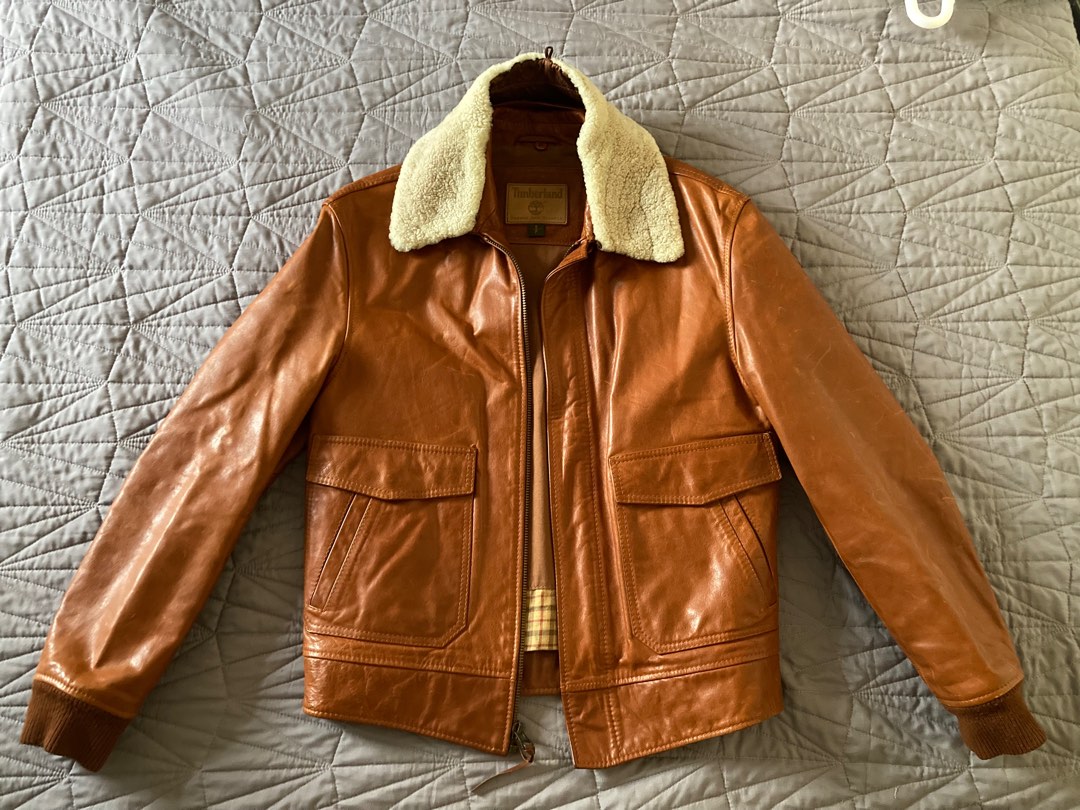 Leather timberland jacket outlet