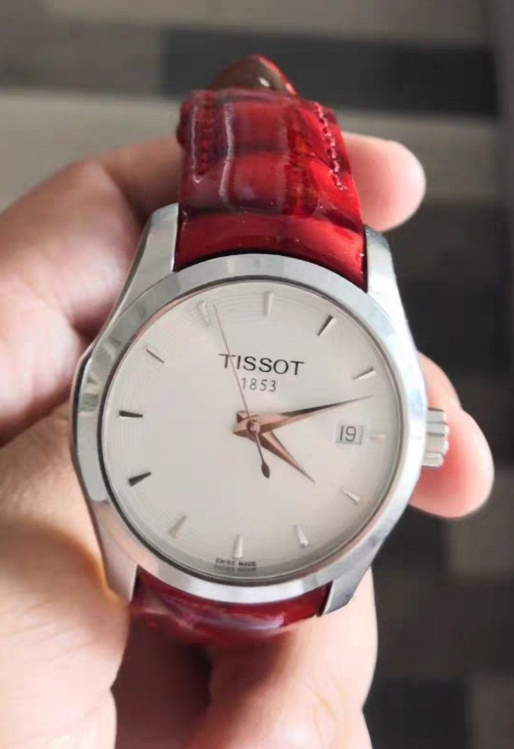 Tissot leather strap butterfly discount clasp