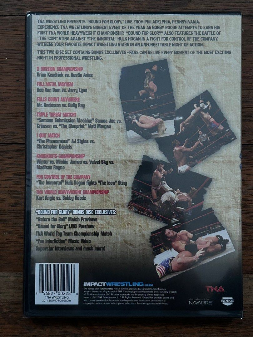 TNA Wrestling Bound For Glory 2011 DVD (Category: CDs & DVDs) located in Taguig. Submitted by rdwayusa (Listing ID 1263704933, Image 2). Description: .