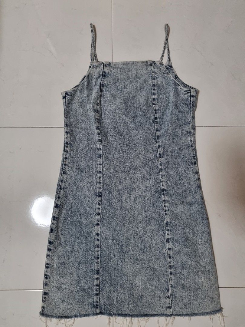Topshop acid discount wash dress