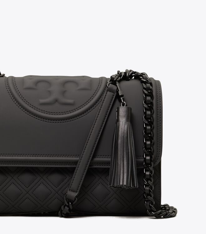 Tory burch large fleming matte 28cm bag black instock Women s