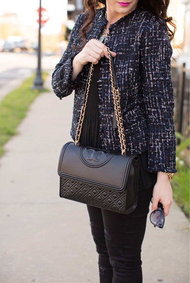 Tory burch fleming outlet black