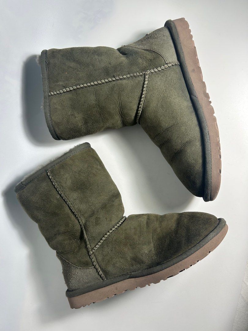 UGG Winter Warm Boots Army Green Women s Fashion Footwear
