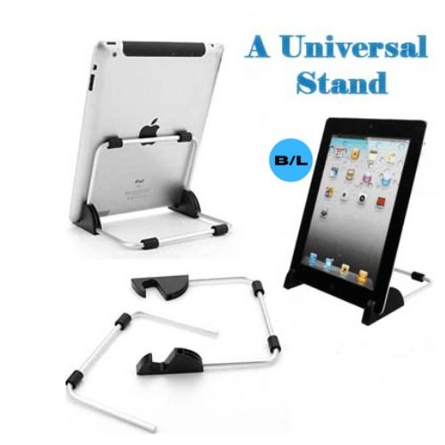 UNIVERSAL TABLET STAND (Category: Other Accessories) located in Manila. Submitted by christimjose09 (Listing ID 1263584585, Image 1). Description: Product details: ✔️ Smart design for holding your iPad or other tablet PCs fixed for a better view. ✔️ Not only dock your iPad in both Portrait and Landscape mode, but also in multiple adjustable angles. ✔️ Product support: Apple iPAD tablet computer and all kinds of models. ✔️ Material: Aluminum + ABS
