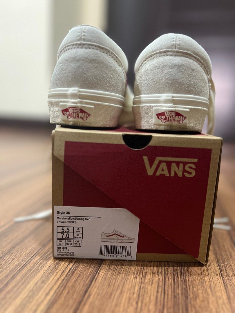 vans marshmallow racing red