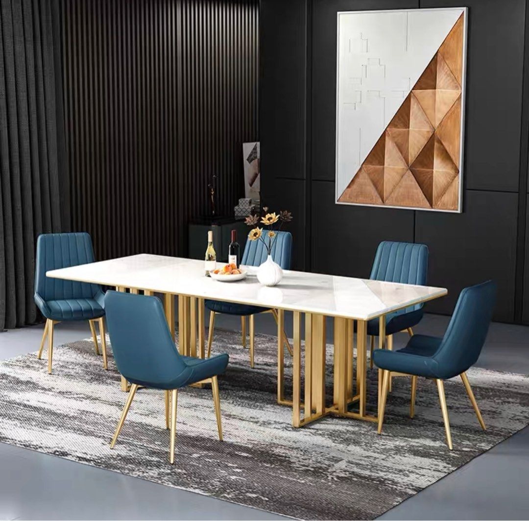 VENUS Modern Sintered Stone Dining Table & Chairs, Furniture & Home