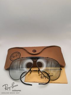 Vintage Rayban shooter blackchrome super changeable grey