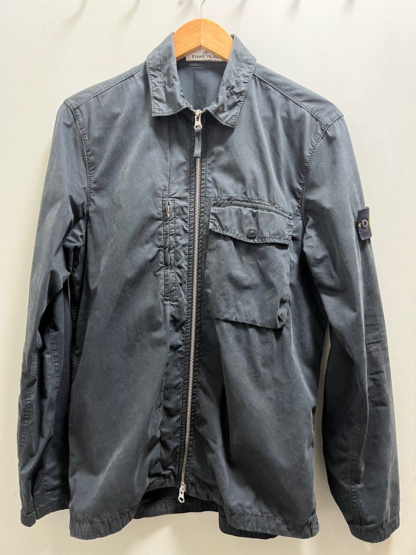 Stone island hotsell canvas overshirt