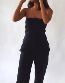 RUSH SALE‼️ Wear Kalina (@wearkalina) Nadia Black Linen Tube Jumpsuit