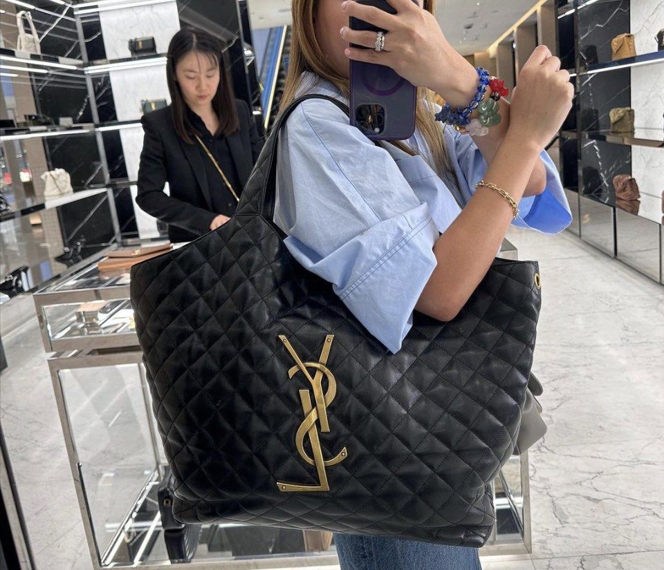 YSL ICare Nude Shopping Tote Bag, Luxury, Bags & Wallets on Carousell