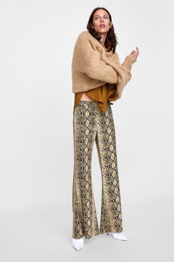 Snakeskin pants zara store