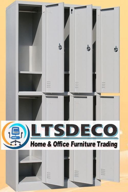 6 DOORS STEEL LOCKER OFFICE FURNITURE AND PARTITION, Furniture & Home ...