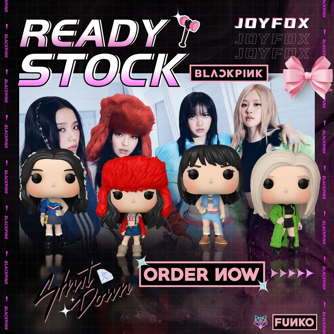 Funko Pop Rocks Blackpink Jisoo Jennie Rose Lisa Set of 4 vinyl figure with  case