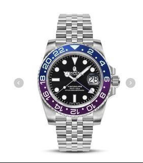 佐敦門市 全新 BAPE 最新推出 New TYPE 2 BAPEX #1 1J30187001 Purple Blue 猿人 BAPE A BATHING APE analog 熱賣 人氣 一年保養