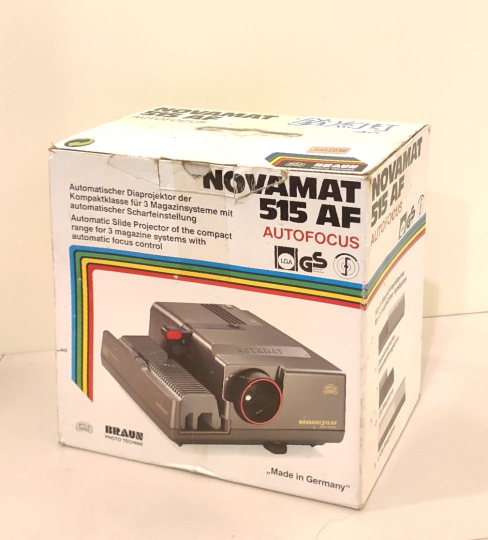 德國百靈 幻燈片投影機 1989年 絕版收藏 BRAUN NOVAMAT 515 AFM Slide projector, 相機攝影, 鏡頭