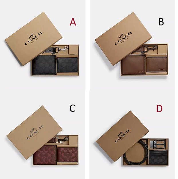 *預訂款式*[加拿大直送] Coach Boxed 3 In 1 Wallet Gift Set Coach 禮盒, 名牌, 手袋及銀包 ...