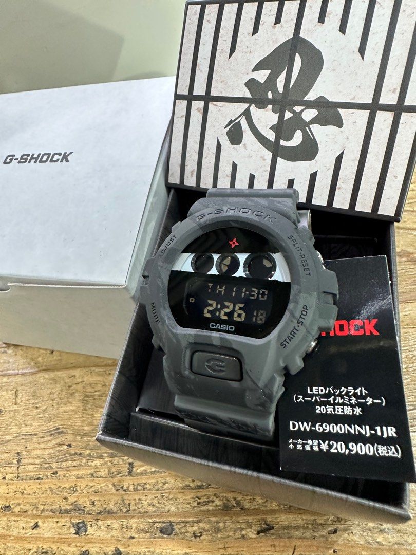 日本版忍者G-Shock DW-6900NNJ-1JR DW-6900NNJ-1 DW6900NNJ DW6900, 男 