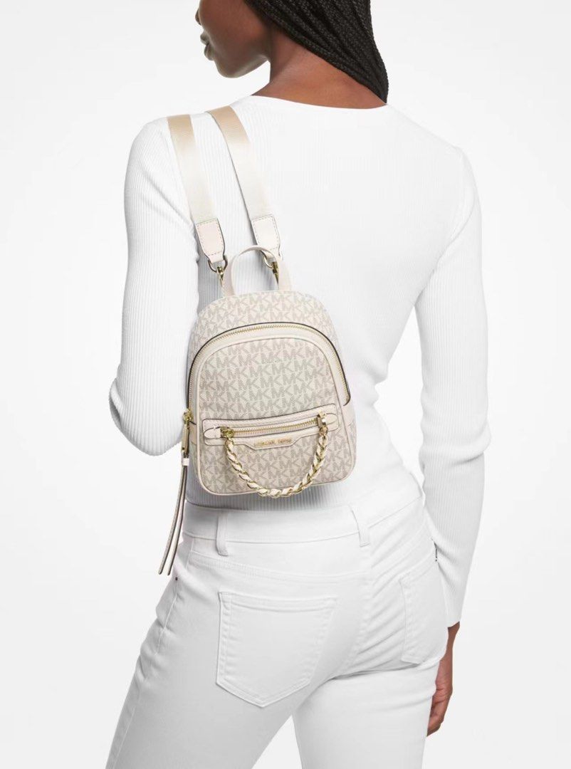 Michael kors store mini backpack white