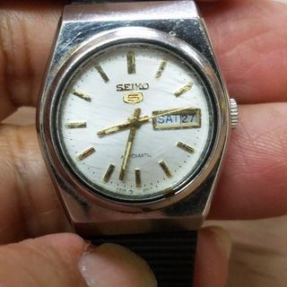 舊裝 SEIKO 精工 星期 日曆 夜光 阿水 自勳機械 三針 手錶 (see settlement location frist)