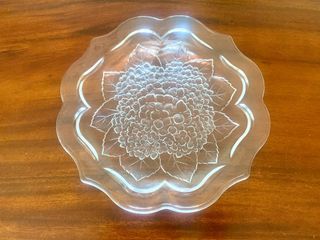 日本製 SOGA HYDRANGEA繡球花系列水晶玻璃雅緻藝術花果盛器水果盤、玻璃盤