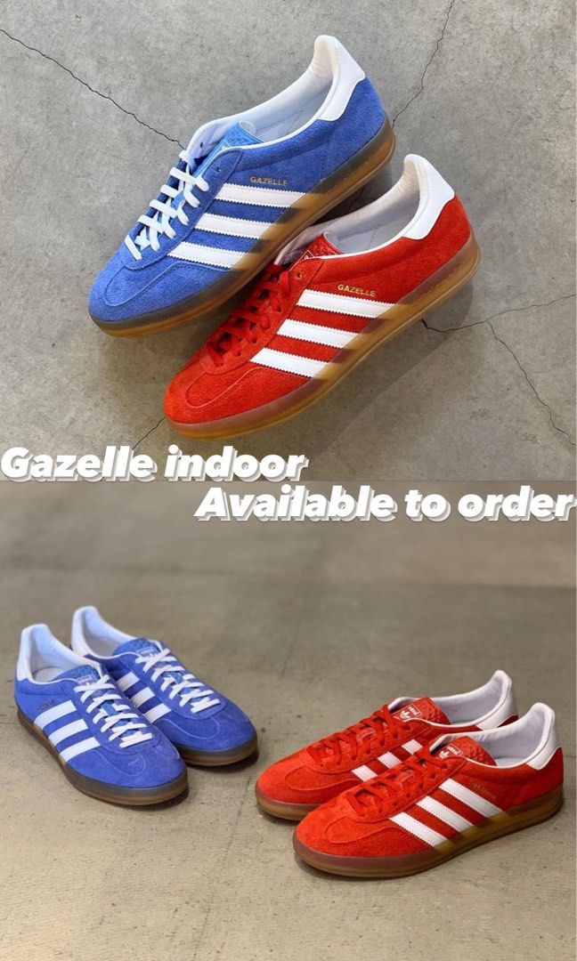 Adidas gazelle indoor blue and red hotsell