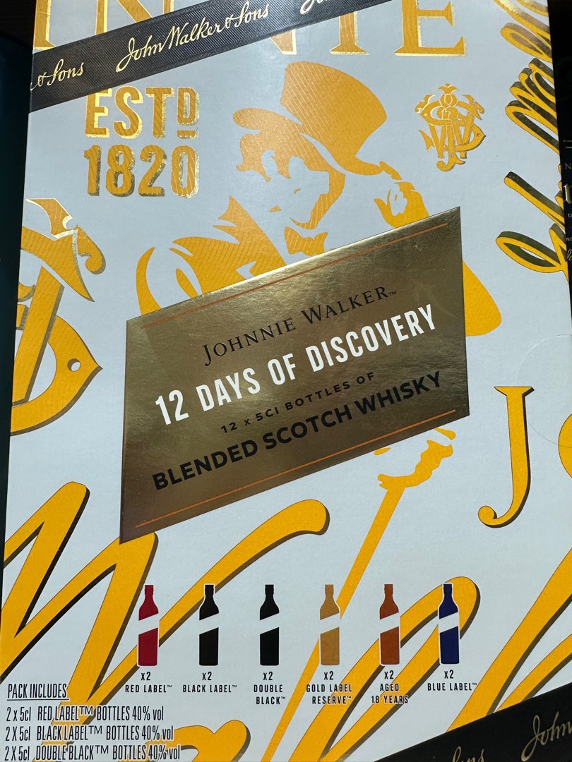 絕版 Advent Calendar Johnnie Walker 12 Days of Discovery 12 x 5cl bottles