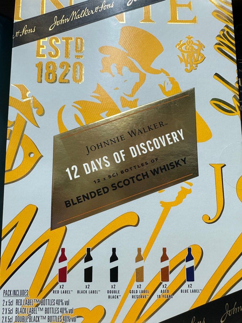 絕版 Advent Calendar Johnnie Walker 12 Days of Discovery 12 x 5cl bottles