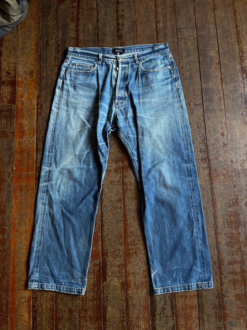 Apc baggy jeans selvedge Men s Fashion Bottoms Jeans on Carousell