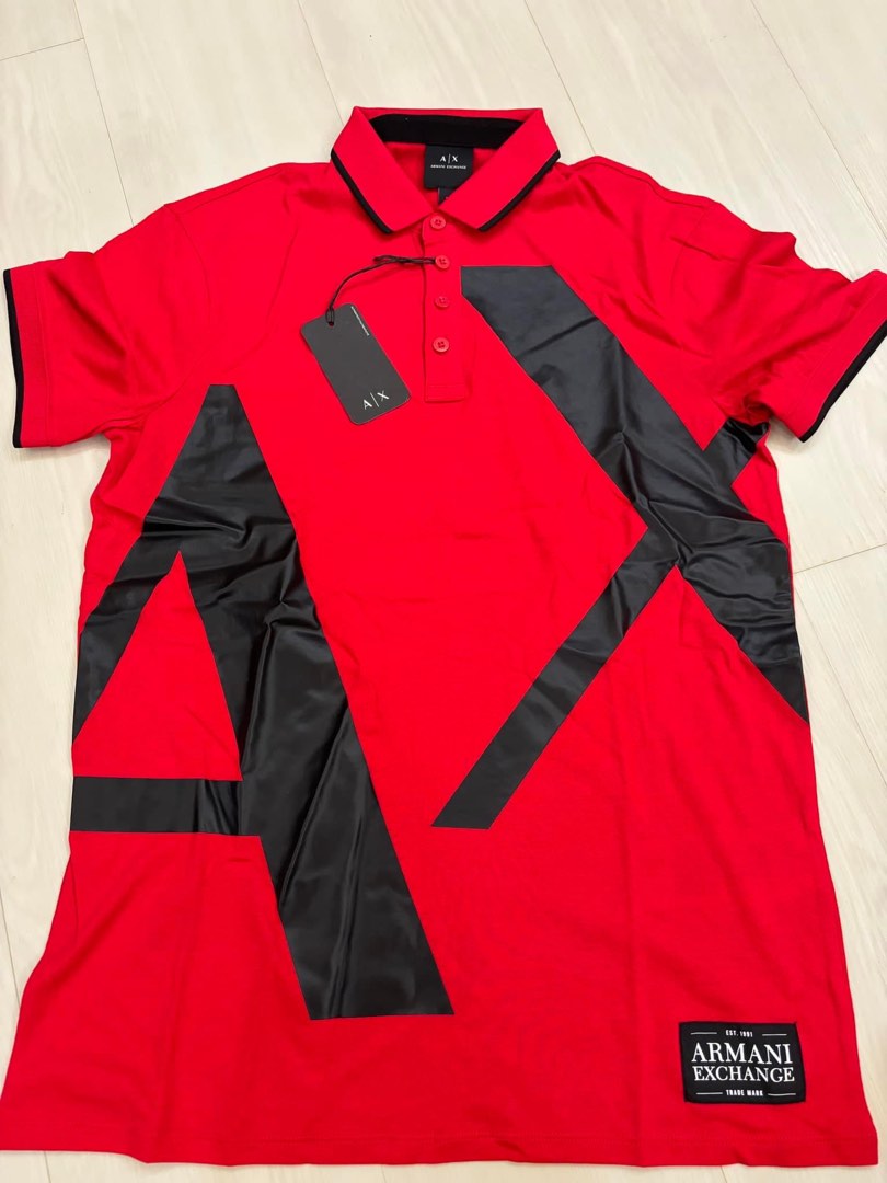 Red cheap armani polo