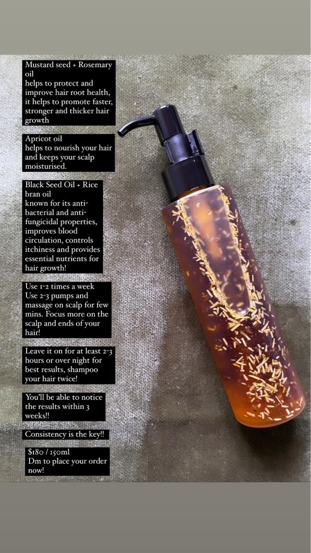 Ash beauty hair oil, 美容＆個人護理, 健康及美容 頭髮護理 Carousell