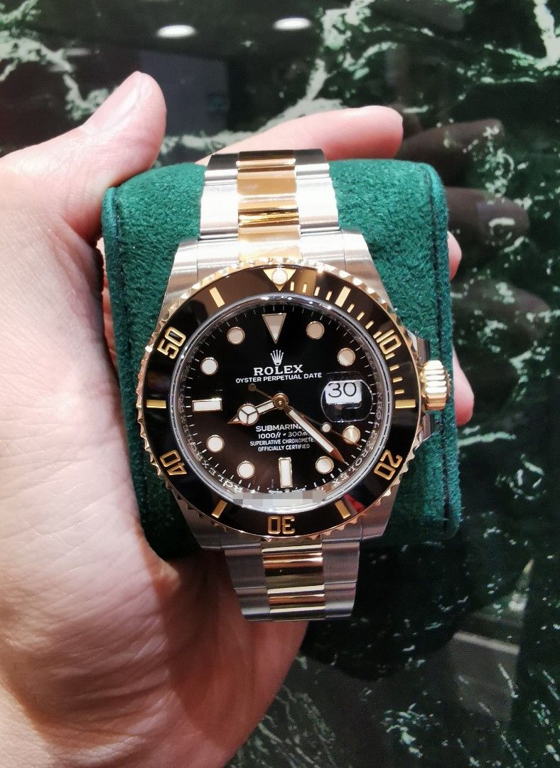 Gold and discount silver rolex submariner