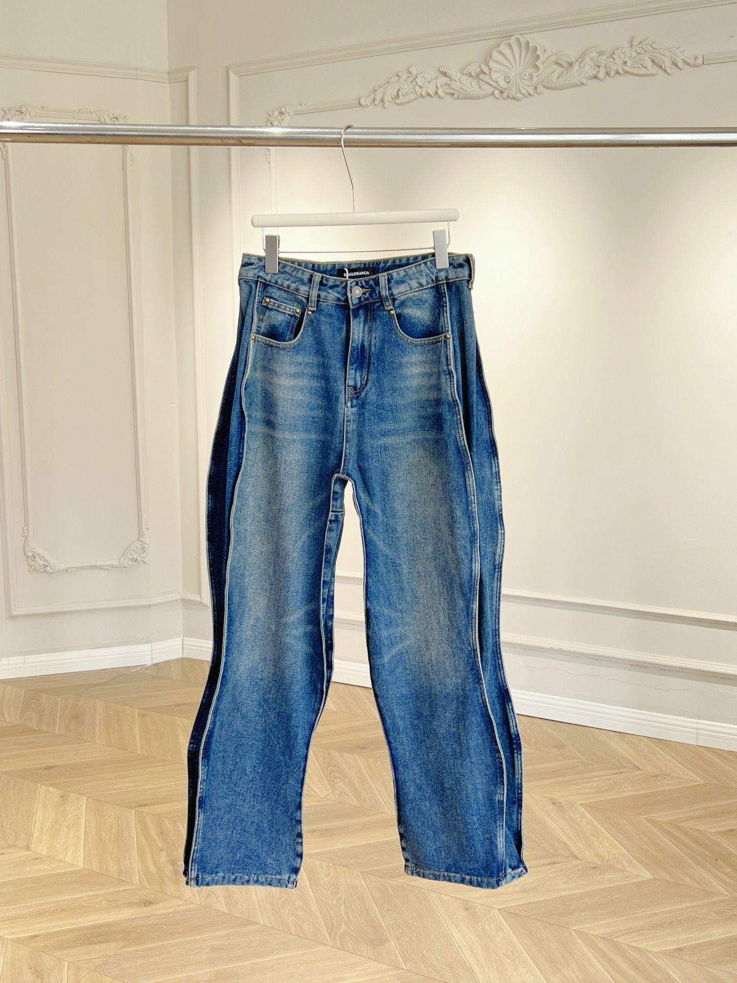 Balenciaga twisted jeans sales