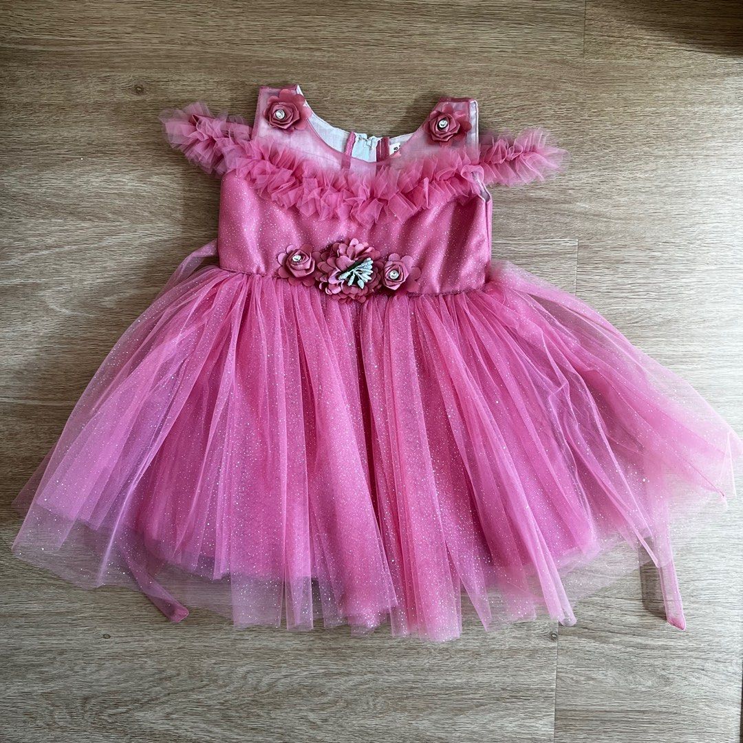 White and baby pink sale dress