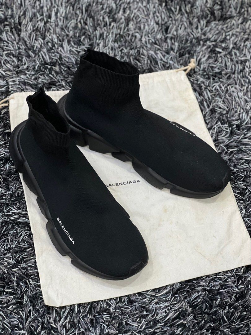 All black balenciaga speed trainer sale