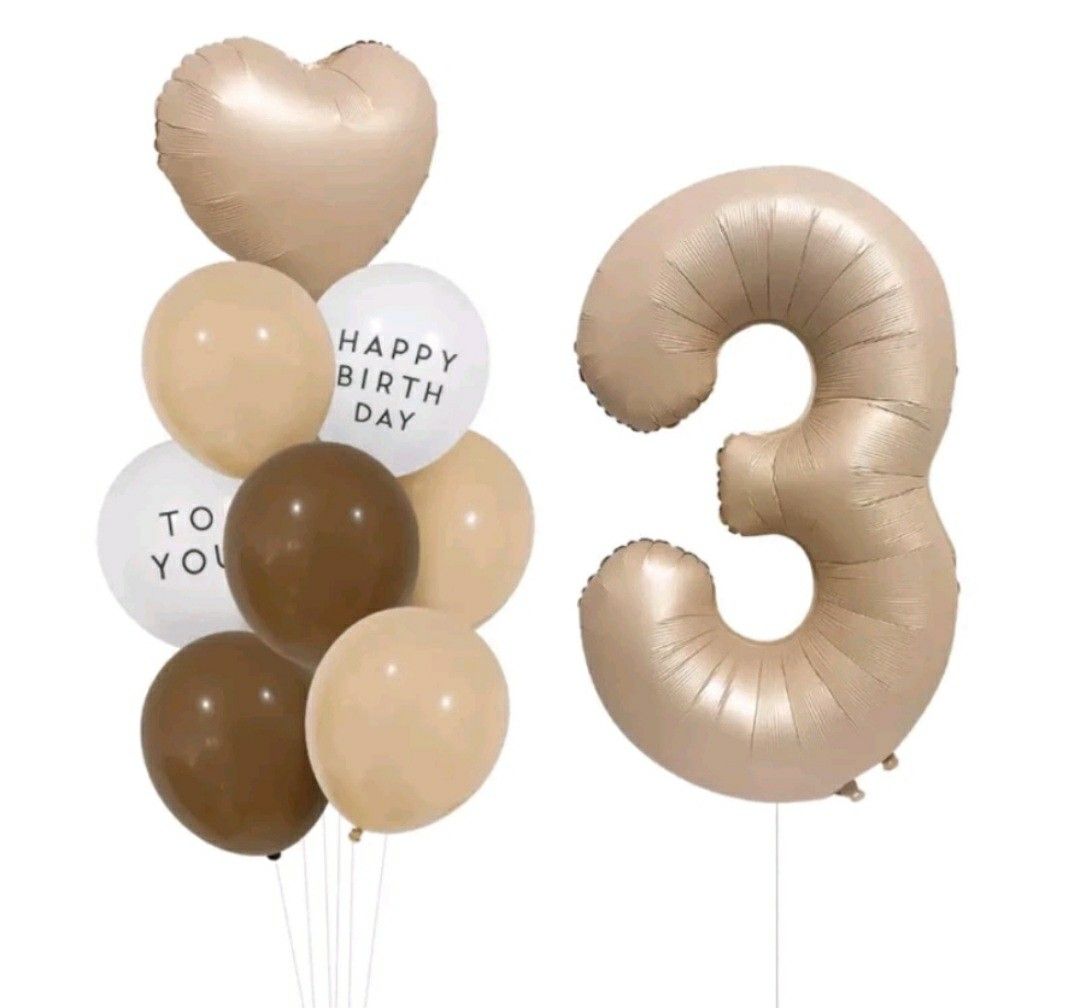 Balon retro angka 3 80cm, Toys & Collectibles, Lainnya di Carousell