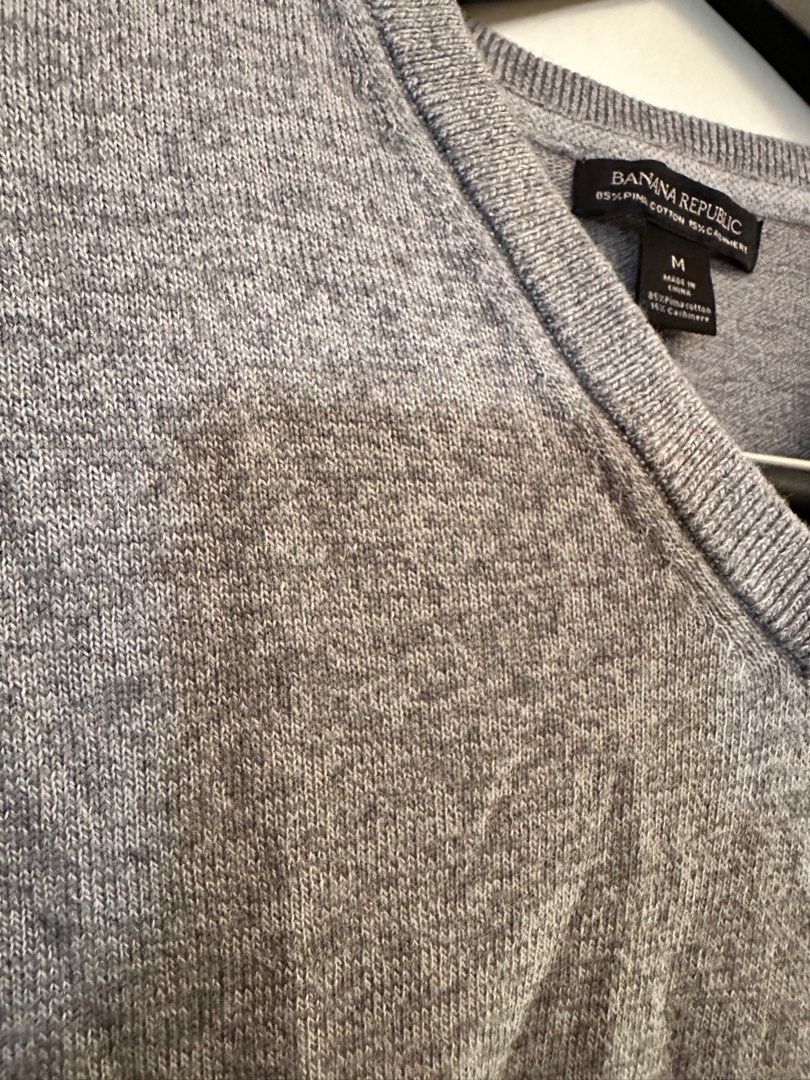 banana republic gray Pima Cotton x Cashmere Sweater