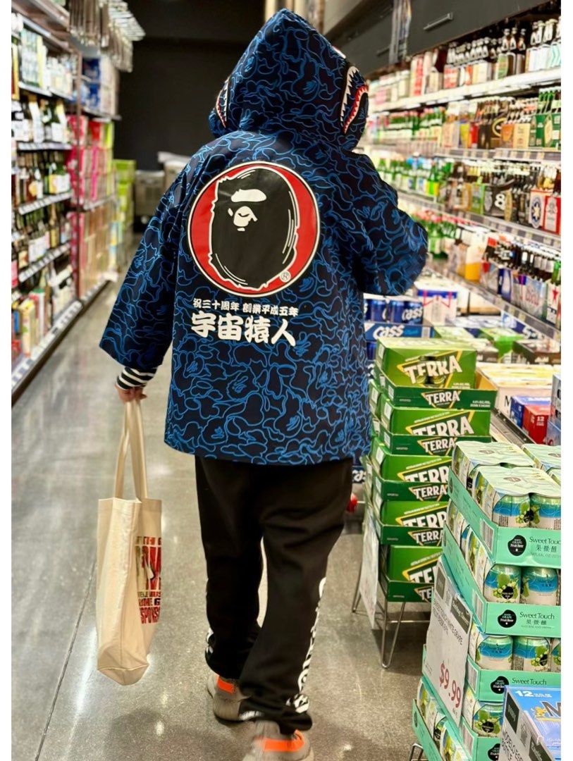 BAPE 30TH ANNIV. SHARK KIMONO JACKET Men s Fashion Coats