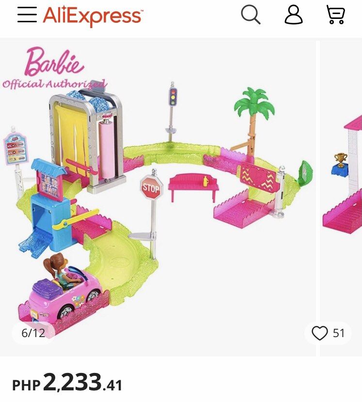 Barbie on the go car wash store