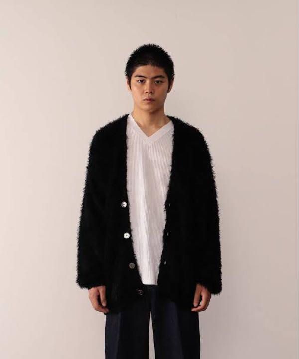 Beams x Vaporize Feather Cardigan / 開襟衫 黑色 M號