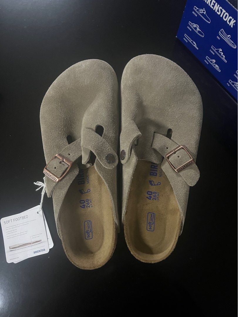 Birkenstock boston taupe 40 deals