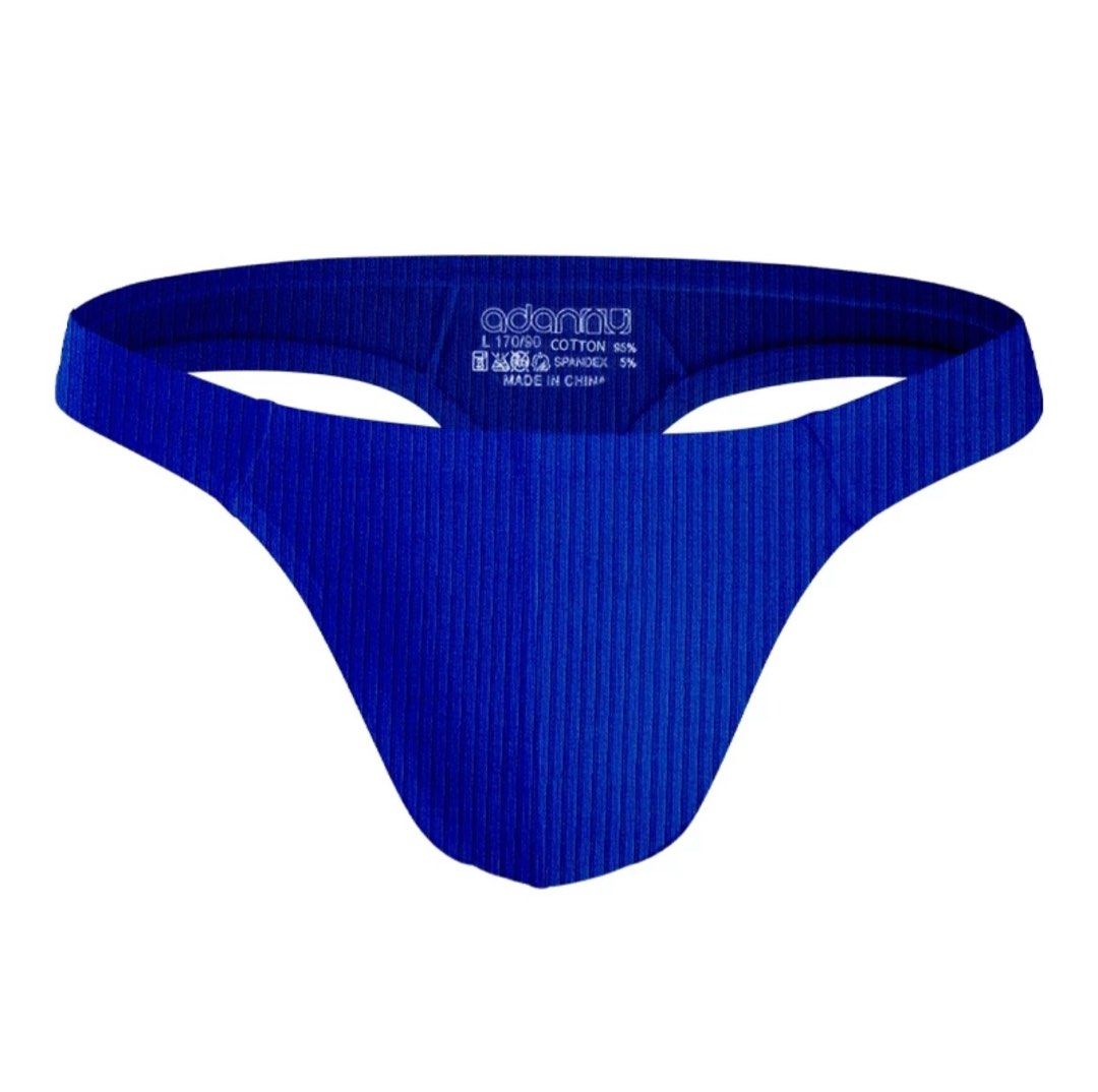 BN) ❤️ 90 cents off each Briefs Buy Any 2 ❤️ adannu Men's Cotton Thong  G-String Breathable Sexy Jockstrap Underwear 🩲420-Sapphire-ML