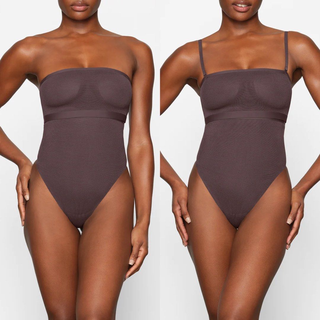 BNWT Skims Sheer Sculpt Bandeau in Espresso, Sienna, and Clay, size S  [AVAILABLE, ON HAND], Women's Fashion, Undergarments & Loungewear on  Carousell