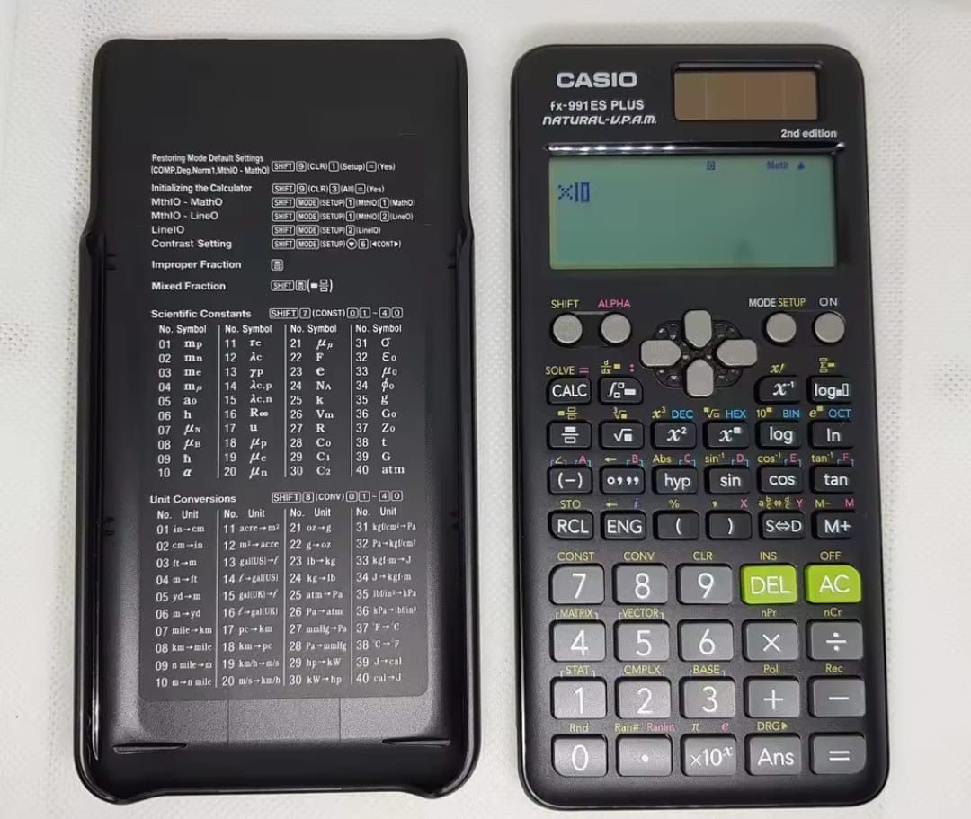 Brandnew Onhand Casio Scientific Calculator (Category: Office & Business Technology) located in Las Pinas. Submitted by vianna_vons_online_shop (Listing ID 1268689710, Image 1). Description: 🔥 ONHAND ONHAND Casio Scientific Calculator Brandnew 🔥 📍 fx-991ES Plus (2nd edition) 📍 417 functions 📍 Solar and Battery.