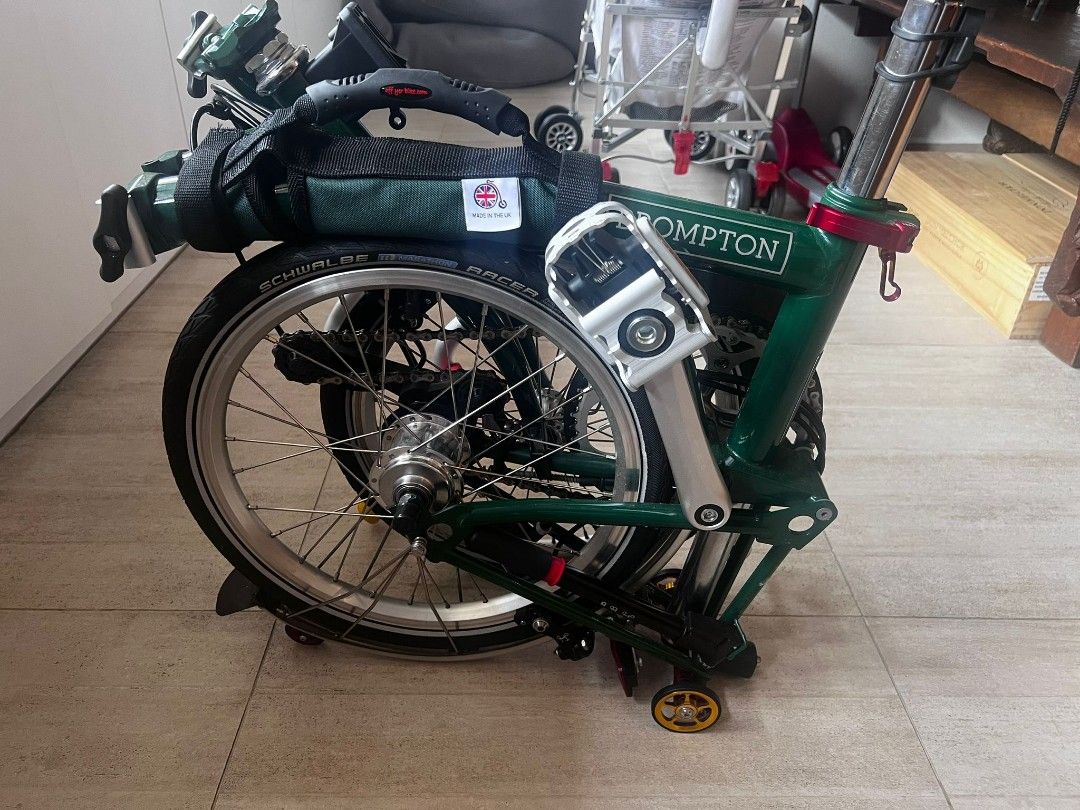 Brompton C Line Label Brompton C Line explore in racing green, steel. M6L, Sports Equipment ...