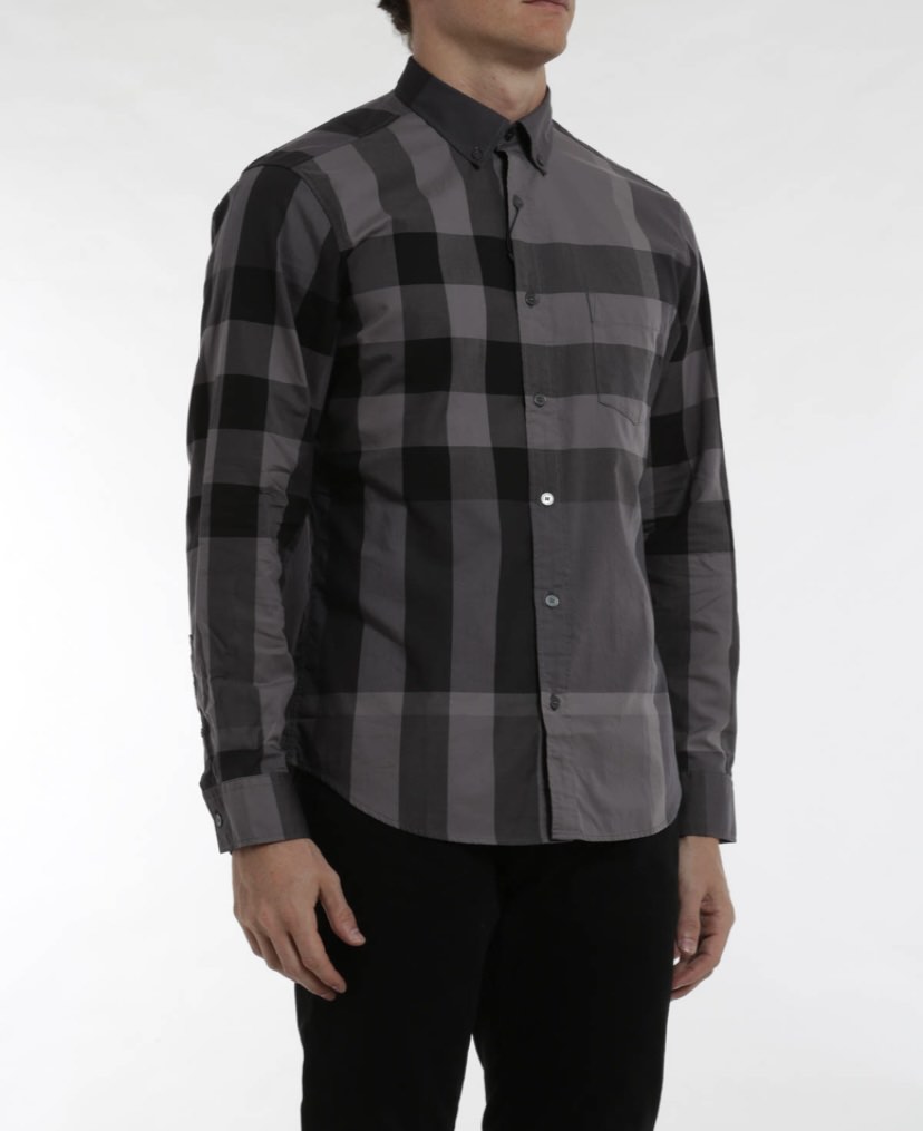 Burberry charcoal shirt best sale