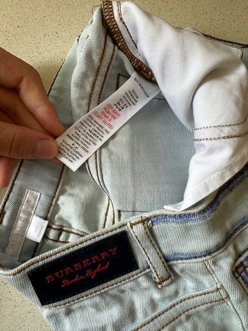Burberry jeans kids silver clearance