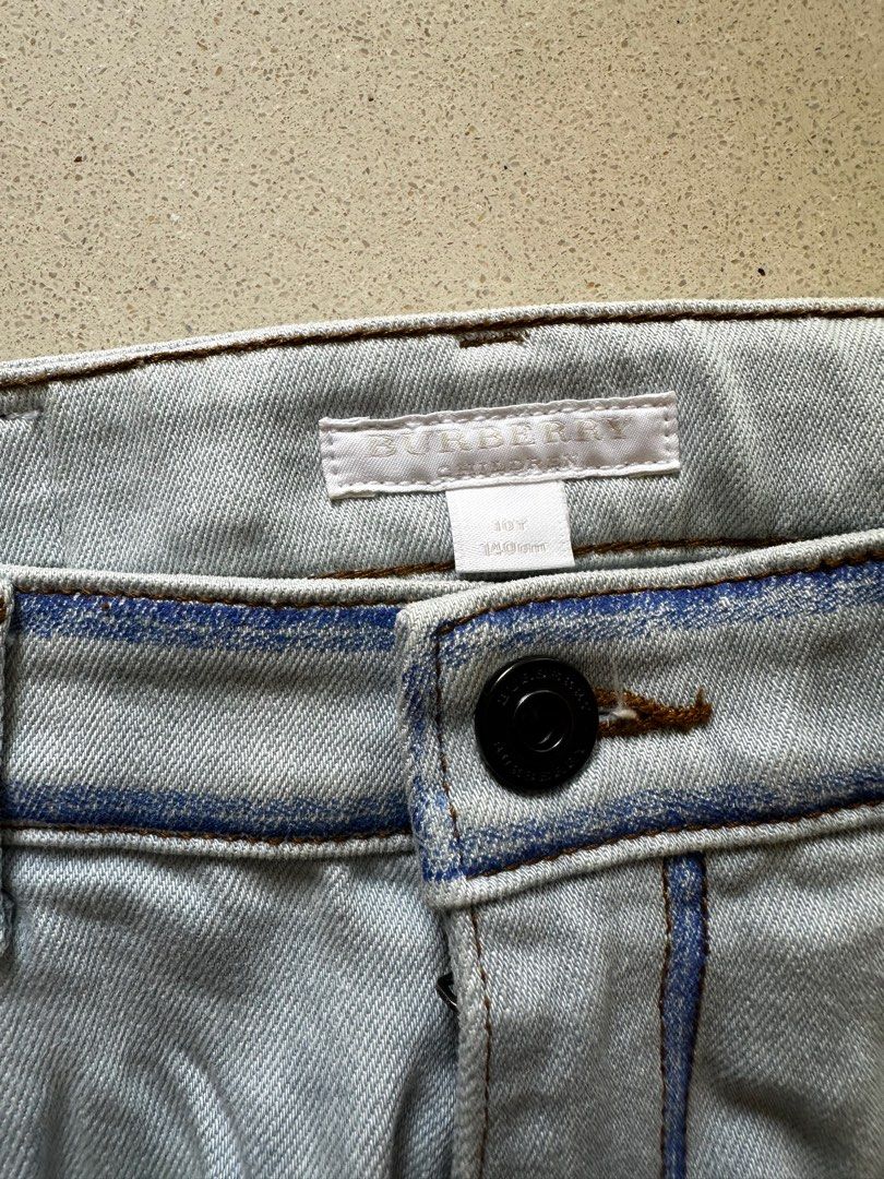 Burberry jeans hotsell kids silver