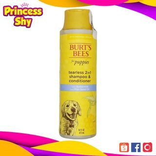 Burt’s Bees Puppies Tearless 2 in 1 Shampoo & Conditioner 99.7% Natural for All Dogs 16 fl oz 473ml