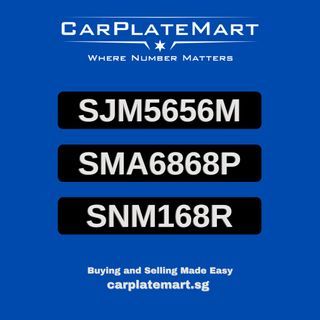 Car Plate For Sale: SJM5656M SMA6868P SNM168R