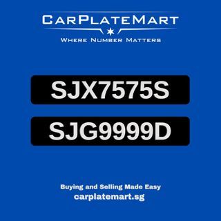 Car Plate For Sale: SJX7575S SJG9999D